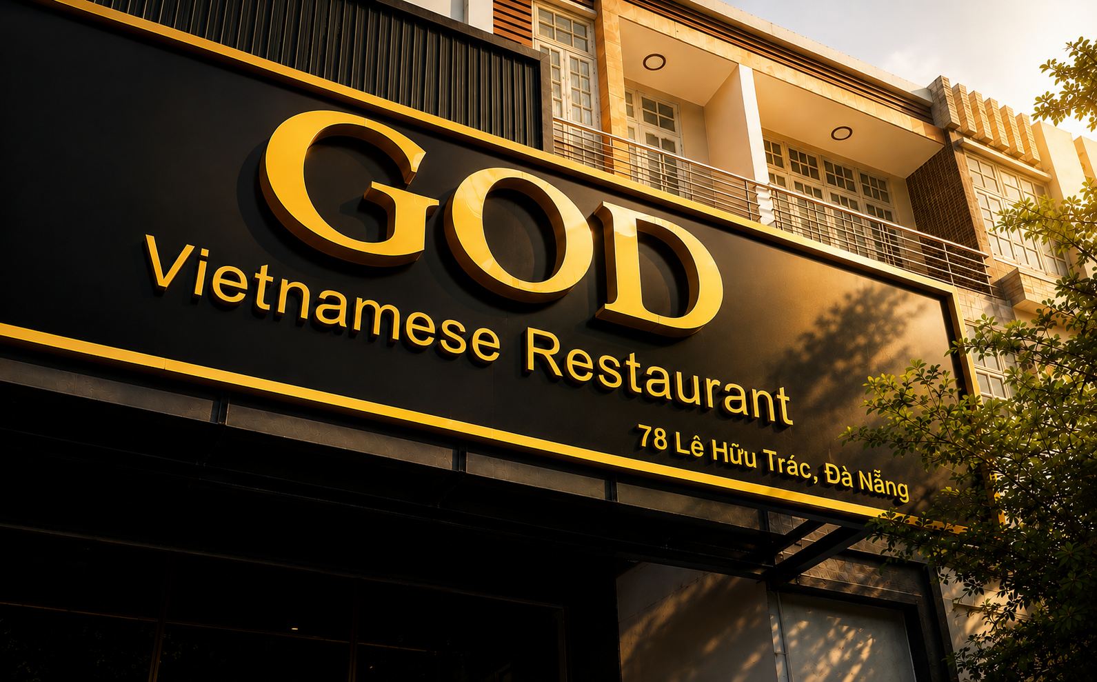 GOD-RESTAURANT Vietnamese Restaurant Entrance Facade Da Nang