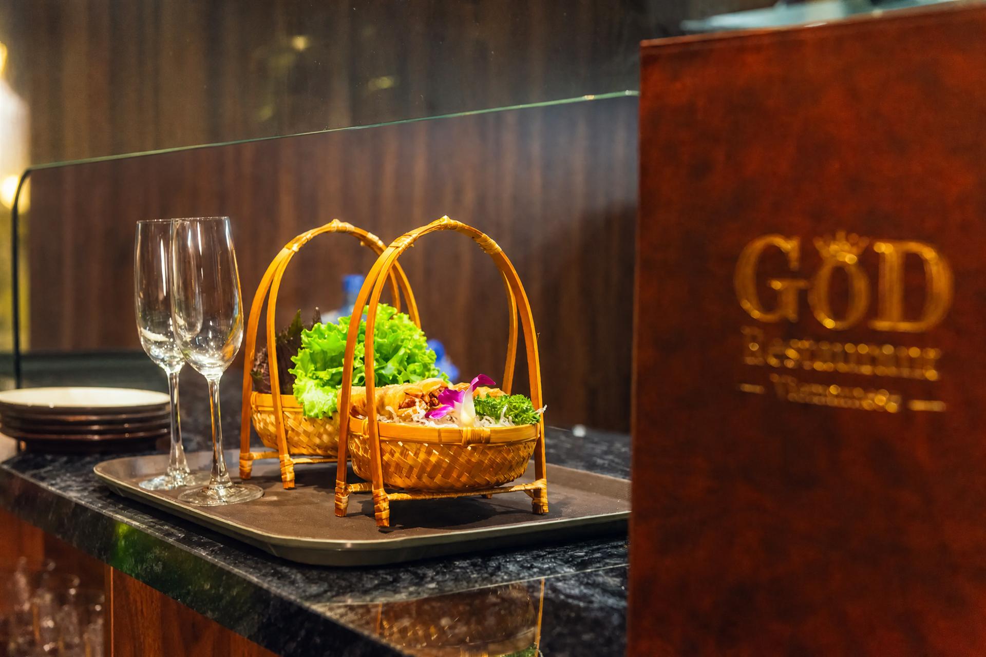 Elegant appetizer presentation at GOD-RESTAURANT